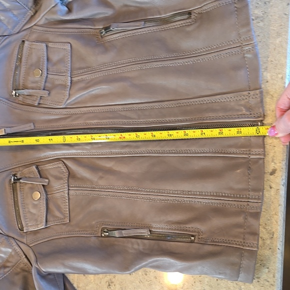 Boston Proper Leather Motorcycle Jacket